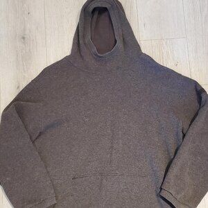 Vintage Faconnable Knit Hooded Sweater | Mens Medium/Large | Wool-Blend Pullover